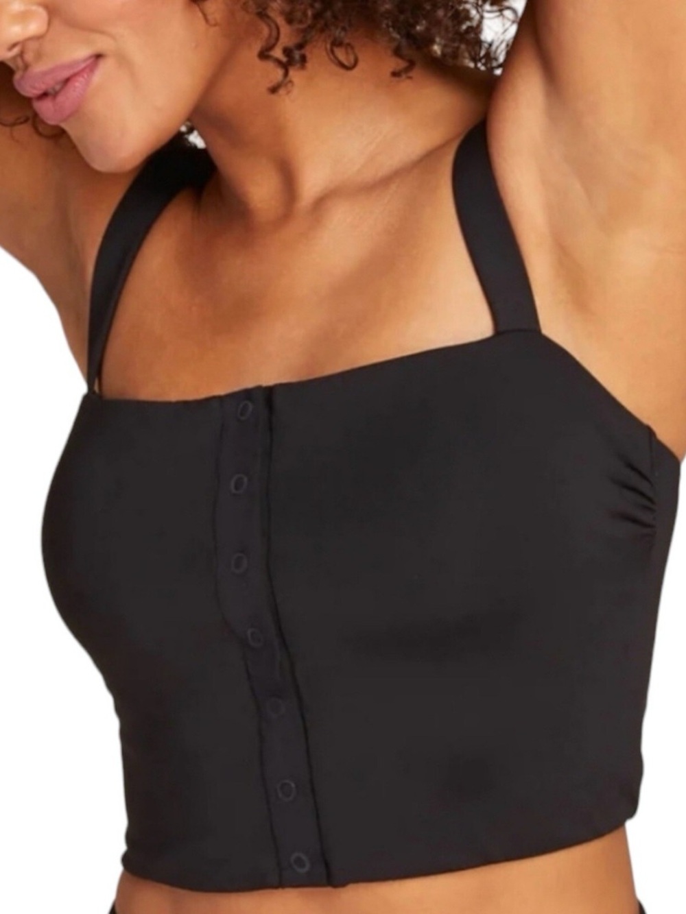 Andie - Black Snap Bikini Top